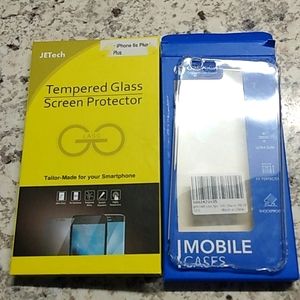 Tempered glass/clear iPhone 6s Plus case